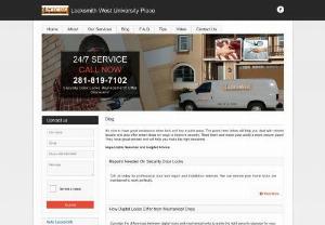 Locksmith West University Place - Locksmith West University Place offers 24/7 lockout services! It\'s a company in Texas that has a mobile team for emergency services. It offers lock change,  rekeying and repairs. Installs all types of locks! Phone no: 281-819-7102