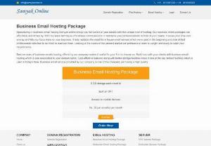 Business Email Hosting - Looking for Business Email service providers? Samyak Online provide the best business email hosting package for your company in New Delhi,  India. We offer business email solutions and hosting packages at affordable prices.