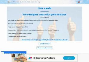 Generator live cards. Now create a live card is as simple as to say  - The best free online greeting cards, vibrant greeting cards, original greetings