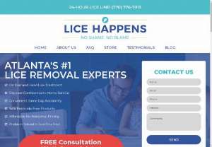Lice Happens - Professional mobile head lice to removal service in the greater Atlanta metro area,  founded by a Registered Nurse. Proven,  straightforward treatment process.