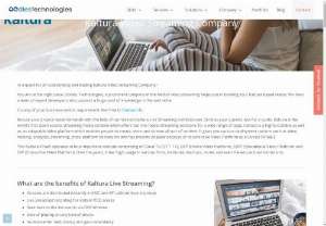 Kaltura Video Streaming Company - We deliver a great #Livestreaming experience for our users