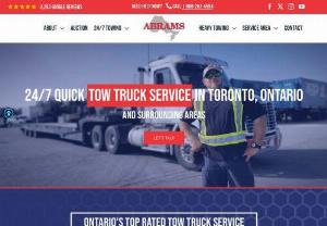 Abrams Towing Services - Address: 2458 Haines Rd Mississauga ON Canada L4Y 1Y6 | Phone: 905-858-9053 | Abrams Towing has the largest towing fleet in Canada,  with seven locations to quickly and safely give you a tow or get you back on the road. Founded in 1984,  we specialize in car towing,  roadside assistance,  vehicle transport,  commercial towing services and regularly host public vehicle auctions. Need a tow truck? Call Abrams Towing today!