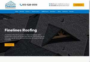 FineLines Roofing & Renovations Ltd. - Specializing in roof repairs,  roof replacement,  residential roof installation,  re-shingling,  commercial flat roofing,  attic ventilation,  exhaust vents,  chimney flashing,  windows,  porches,  porch additions,  major home renovations and bathroom renovations.