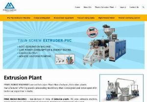Manufacturer and supplier of Extrusion Plant - Manufacturer and supplier of Extrusion Plant, Plastic Extrusion Machinery, Plastic Extrusion Plant, PVC Pipe Extrusion Plant, Extrusion Machinery, Pipe Extrusion Machine, Plastic Extrusion India