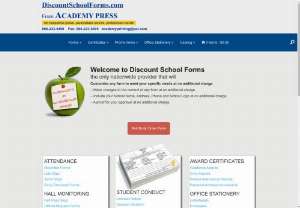 School Forms - Discount school forms offers widest ranges of school forms,  Late pass,  Graduation Booklet and school related promo around all with free customization.