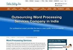 Outsourcing Word Processing Services Company India - Data Entry Inc. - Do you want to outsource word processing services & word document formatting services in India? Data Entry Inc offers top notch quality work to global clients.