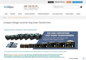 Step Down Transformer - Buy Step Down Transformers,  Step Down Converters,  Voltage Converter with Unbeatable Discounted Prices from Australia\'s Online Shopping Store WallCann. Shop Online Now and SAVE. Fast Delivery in Australia and New Zealand.