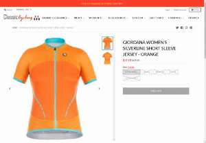 Giordana Women\'s SilverLine Short Sleeve Jersey - Orange - Giordana developed Woman's SilverLine Short Sleeve Jersey with Great Features like non-restrictive,  breathable fabrics,  UV protection,  Antibacterial properties and 4.5cm non-restrictive arm cuff at Classic Cycling website in just $129.