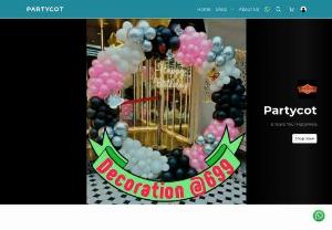 Best Balloon Decorators in Delhi - Partycot offer by Balloon Decorators in Delhi,  We make your Childs Birthday Party Special ! We Love to create Balloon Decorations for you! A party they won\'t forget!