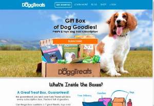 DoggTreats Dog Subscription Boxes - DoggTreats offers high quality dog treat subscription boxes