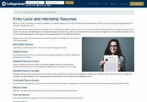 Entry level resume - Resumes are a crucial component of the job search process so don& #39; t put off building yours. Write an irresistible resume with our tips,  techniques and templates.