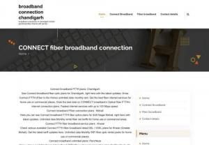 Connectc broadband chandigarh - Select and then book your consilient broadband tariff of reliable internet connection.