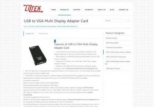 Liztek USB to VGA multi Display Graphic Adapter Card - Liztek GA-2600V USB 2.0 to VGA Video Graphics Adapter Card for Multiple Displays up to 1920x1080 Each Display Link DL-165 Chip - Supports Windows 8.1,  8,  7.