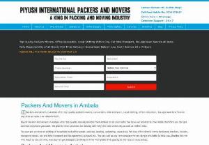 Piyush Packers And Movers In Ambala - Piyush Packers And Movers Based In India - Provide Top Service In Ambala at Haryana In India.
