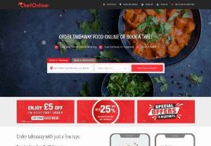 ChefOnline | Order Takeaway Food Online From Restaurants Near You - Order takeaway food online or book a table from restaurants near you with ChefOnline. Browse local takeaway menus offering Pizza, Indian, Thai, Chinese & more.