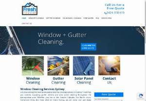 Window Cleaning Sydney,  Window Cleaners Sydney - Fresh Cleaning - Home or office,  Fresh Cleaning specialise in window,  gutter and solar panel cleaning services in Sydney. Call 0424 318 619 today for a free quote!