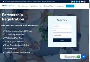 Screenshot of Partnership Registration