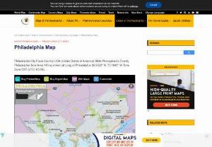 Philadelphia Map | Map of Philadelphia City,  Pennsylvania - Philadelphia Map - The Map of Philadelphia City shows road networks,  travel destinations and hotels,  which will ease your Philadelphia tour. Map also shows highways,  hospitals,  museums etc in Philadelphia,  Pennsylvania. Map updated in 2014