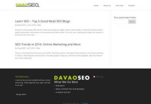 Davao SEO Blog - News,  Free SEO Tools & Strategies - Our seo blog is the go-to online library available for everyone. We provide the biggest collection of everything about your seo needs.