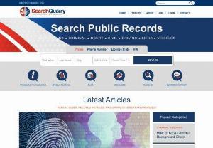Public Records Search Service - Search Quarry is a United States based public records resource utility which consists of a paid member's area along with several free tools which were created to assist in locating public records information online.