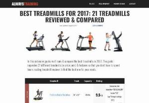 Always Training - A treadmill buyer\'s guide that lists the top 21 treadmills currently on the market.