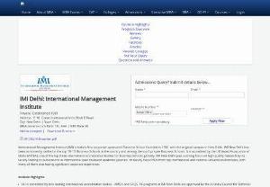 IMI Delhi: International Management Institute | MBAUniverse.com - Search MBA Program Details at IMI Delhi: View Latest News, Fees, Eligibility & Process, Ranking, Placements, Courses and More Details to Decide Your Admission.