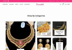Swarnakshi Jewels And Accessories - Swarnakshi is an online jewellery store with numerous designs of jewellery to purchase. Cz,  temple & kundan models available