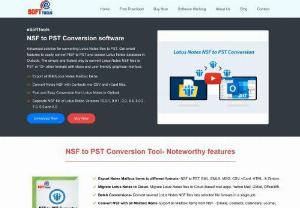 NSF to PST Tool - Convert NSF to PST file with complete Notes mailbox data by using eSoftTools advanced NSF to PST tool. Download this application for any Notes version upto 9.0.1 and export Lotus Notes to Outlook PST,  EML and MSG file with complete email data.