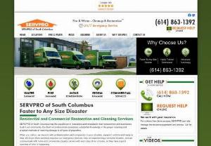 SERVPRO of South Columbus - SERVPRO Residential and Commercial Restoration and Cleaning Services including Water Damage Restoration,  Fire Damage Restoration,  Mold Remediation,  Storm Damage Restoration,  Cleaning Services,  and Building Services.
