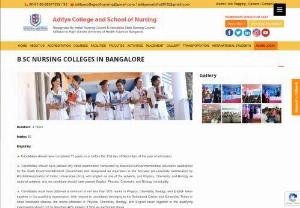 BSc Nursing Colleges in Bangalore | Aditya Nursing College Bangalore - Aditya College of Nursing is one of the top bsc nursing colleges in bangalore. Eligibilitycriteria,  course duration and syllabus for BSc Nursing.