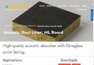 ML Board for Soundproofing Pipes & Ducts Toronto Canada  - AcoustiGuard Wilrep Ltd, based in Mississauga, Ontario, Canada is a leading supplier of ML Board for Soundproofing Pipes & Ducts.