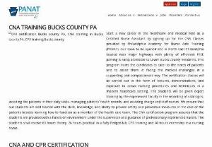 CNA training in Bucks county pa - We can train your staff as Certified Nursing Assistants in only 135 hours over 4 weeks. Pennsylvania State Competency Exams are conducted throughout the Philadelphia area. The exam is licensed by \