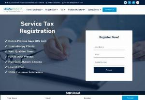 Service tax registration - Service tax registration online in Delhi,  Gurgaon,  Noida,  Mumbai,  Bangalore or other cities at best prices. LegalRaasta is online CA for Service tax.