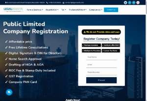 Public limited company registration - Get your Public limited company registration online in Delhi,  Gurgaon,  Noida,  or other cities at best prices