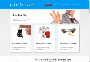 Pleasant Ville Locksmith - Pleasant Ville Locksmith - (773) 649-4416 - Locksmith Near Me in Pleasantville,  NY. Welcome to Pleasant Ville Locksmith Website - it doesn\'t matter what sort of service you need - we promise the best! You have to choose Pleasant Ville Locksmith beacuse: Parts and Labor - 90 Days Warranty. Special Deals - 15% OFF On any locksmith support! For August 2016 Only. Licensed,  Insured & Bonded locksmith company. 100% Satisfaction Guarantee.