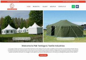 Tents Suppliers & Camping Tent - Pak Tentage & Textile Industries Tent Service in Pakistan Pak Tentage & Textile Industries has a well-known reputation in the domestic as well as international market as a manufacturer and exporter in the field of supplying terrific quality products and services it provide to its clients. Since its formation in 2006,  Pak Tentage & Textile Industries has become one of the reliable and trustworthy Supplier of Emergency relief items around the Globe to many countries and also to UN Organizations.