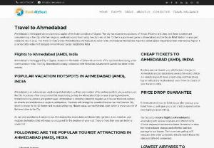 Cheapest air fare to Ahmedabad - Looking cheap tickets flights in Canada! Our travel company offers cheapest air fare to Ahmedabad. Call us @ 5878872777 for book flight from USA to India.