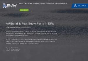 Snow At Home - We provide snow ice delivery to your home or event year round in the Dallas area. Artificial snow made from ice. Unique birthday party idea,  portable snow,  snow delivery.