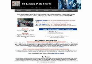 US License Plate Search - Lookup License Plate Number - Lookup license plate number or vin for vehicle owner. Our license plate search is guaranteed to provide owner name & address,  or receive refund.