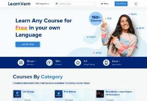 LearnVern offers free online IT courses - LearnVern is a free learning portal for IT programming courses. Get large collection of the best tutorials with free videos,  practical examples where anyone can learn any course in vernacular languages for free. LearnVern offers online courses for PHP,  Java,  C++,  Android,  iOS,  Testing,  Excel,  word and more.