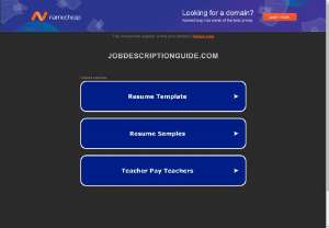 Job Description Resources - Number one resource for job descriptions in the world.