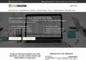 Free pay stub generator - Pay stub maker for employee to create earning statement - Free pay stub creator is online portal which is one of top leading online website giving free service to generate stub online.