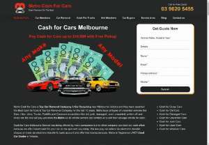 Cash for Cars Melbourne | We Buy Car Upto 14,999 Free Pickup - Get up to $14,999 instant Cash for Cars Melbourne + FREE same day car removal. We buy used, old unwanted cars, trucks, vans, 4x4s for cash in Melbourne.