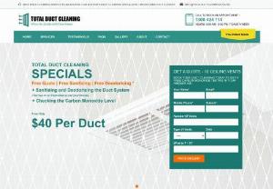 Duct Cleaning Melbourne - Need a duct cleaning Melbourne services? Then,  look none other than Total Duct Cleaning! We offer professional and specialised duct cleaning services at most affordable rates. Our services will make your clean,  fresh and hygienic by using top quality tools and equipment and will improve the air quality in your home.