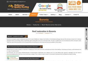 Reliable Roof Restoration Services in Boronia - Melbourne Quality Roofing is the ultimate provider of all kinds of roof restorations located in Clayton South. They provide reliable roof restoration services in Boronia for any types of roofs. Roof Restorations include roof cleaning,  re-aligning the tiles,  re painting the roof or simply replacing some broken items.