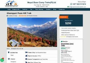 Ghorepani Poon Hill Trek - Short Trekking Route is Ghorepani Poon Hill Trek with Beautiful Sunrise view and Panoramic view Annapurna Himalaya in Nepal.