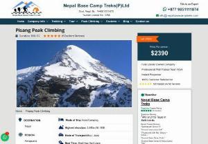 Where is pisang peak climbing? - Pisang Peak,  one of the favorite trekking peaks of Nepal Himal among mountaineers and adventurer which is at the height of 6,091 m / 19,984 ft high.