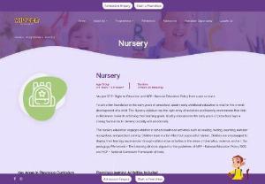 Nursery School Age - The Nursery school age group is between 2.5 to 3.5 years. Get your child enrolled in nursery school class to teach them reading,  writing & collaborative activities.