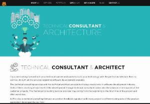Technical Consulting and Solution Architecture Services Firm - With 7+ years of Technical Consulting & Solutions Architecture practice,  AJM Softwares offers technical consulting services including solution architecture,  portal development consulting and more.