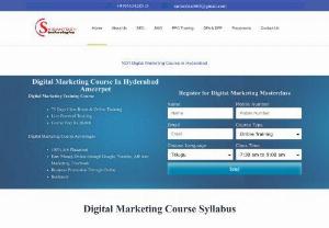 Digital Marketing Course In Hyderabad Ameerpet Best Training Institute - Digital Marketing Course In Hyderabad Ameerpet SaiSantosh technologies. Best Institute for Online Digital Marketing Training with Placement.